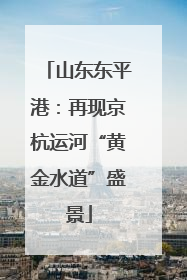 山东东平港：再现京杭运河“黄金水道”盛景